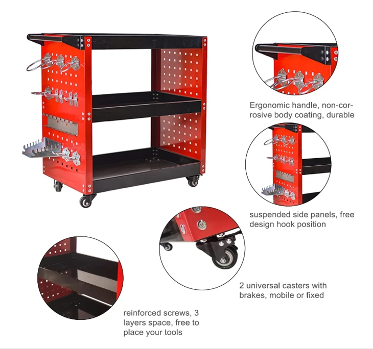 82745：3-Tier Tool Cart / Workshop Tool Trolley suppliers