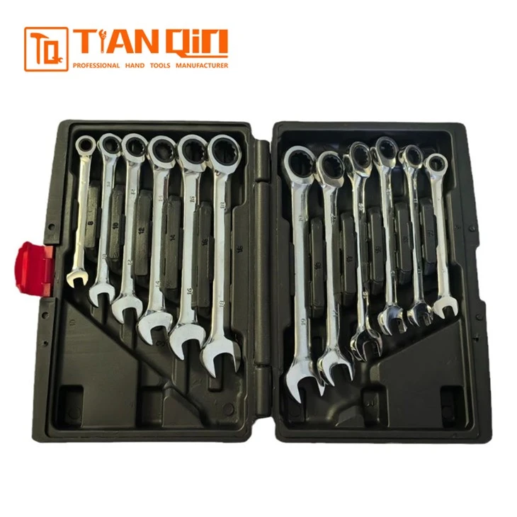 12 PCS Hardbound Fixed Head Combination Ratchet Spanner Set 12 PCS Hardbound Fixed Head Combination Ratchet Spanner Set