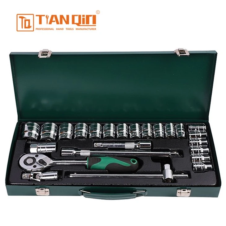24 PCS Slide Rod Socket Set (Tin Box Packaging)