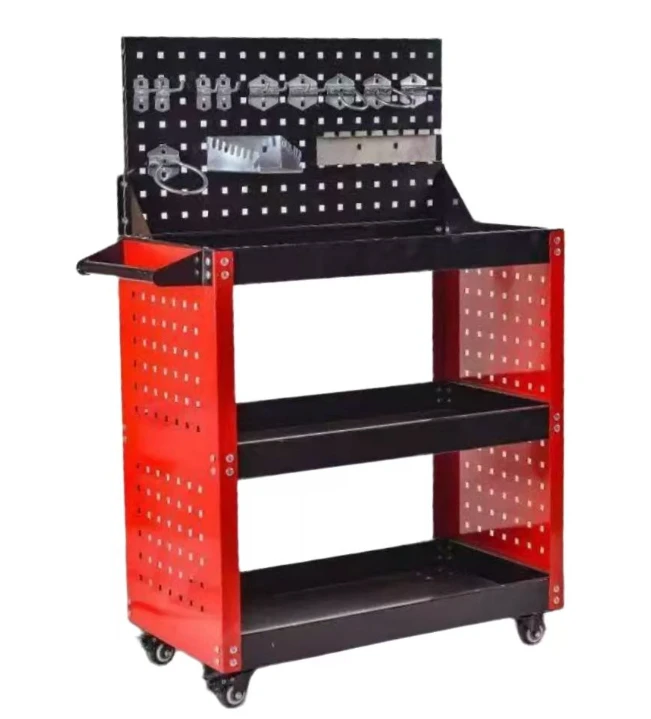 82750-Heavy Duty 3-Tier Mobile Tool Storage Garage Trolley With Wheels suppliers